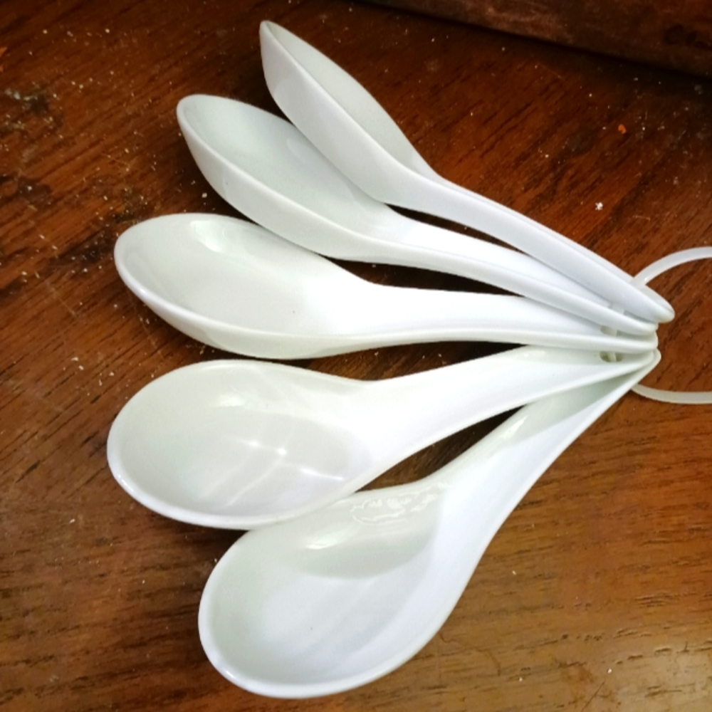 🥣Pier 1 Asian noodle bowl soup spoons🥄🥥🍅A Wonderful ☕️ Gift Giving Item.♥️